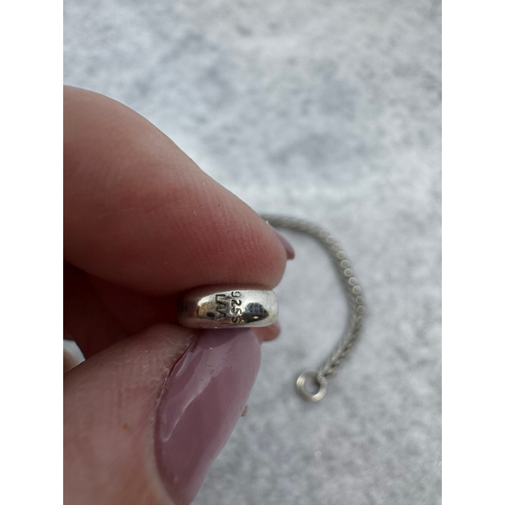 Trollbeads Sterling Silver Bracelet w/ 2 stoppers 6” - Picture 2 of 5